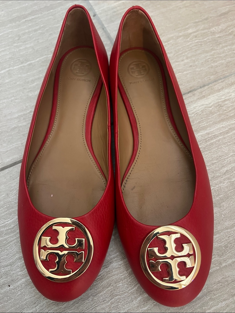 Tory Burch Red Flats